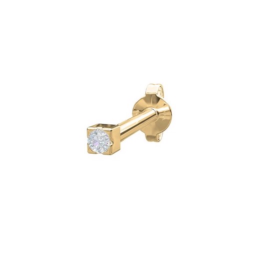 16: Piercing smykker - Pierce52 ørestik i 14kt. guld med 1 diamant